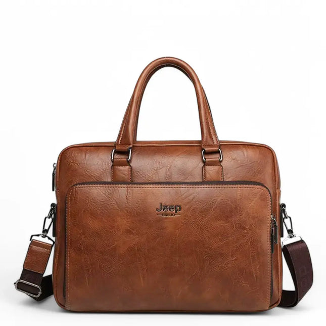 Premium 14-Inch Leather Laptop Bag for Men – Timeless Elegance & Robust Protection