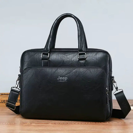 Premium 14-Inch Leather Laptop Bag for Men – Timeless Elegance & Robust Protection