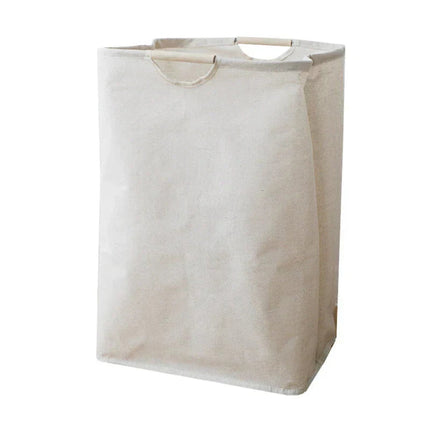 Foldable Japanese-Style Laundry Basket – Cotton & Linen Storage Hamper 15.7" x 13.8" x 19.7"