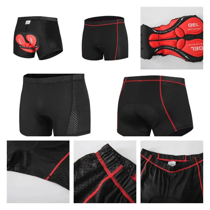 3D Gel Padded Cycling Underwear – Breathable & Shock-Absorbing Bike Shorts for Long Rides