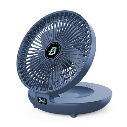 Portable Foldable Standing Fan – USB Rechargeable, Adjustable Height, Quiet 4-Speed Pedestal Fan for Home & Office