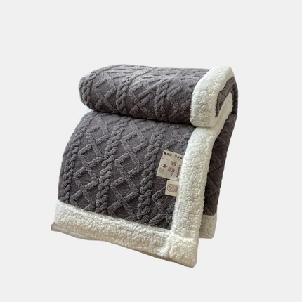 Fluffy Sherpa Fleece Throw Blanket – Ultra Soft Cozy Warm Blanket for Indoor & Outdoor Relaxing