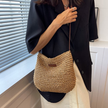 Handwoven Rattan Shoulder Bag – Lightweight, Stylish & Perfect for Summer