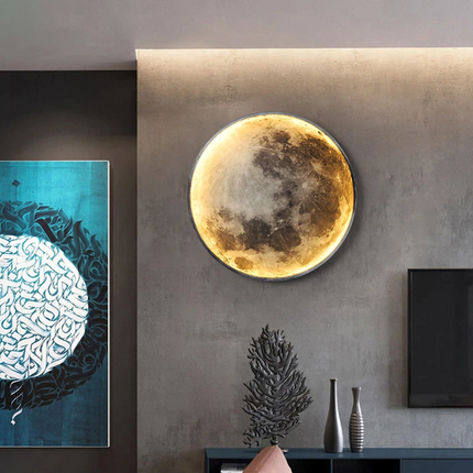Magical LED Moon Wall Lamp – Soft Lunar Light for Bedroom & Living Room Décor