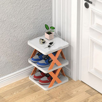 Slim Wooden Shoe Rack – Space-Saving Entryway Organizer for Small Spaces