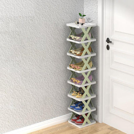Slim Wooden Shoe Rack – Space-Saving Entryway Organizer for Small Spaces
