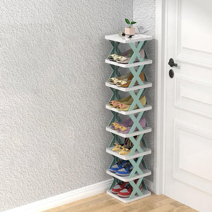 Slim Wooden Shoe Rack – Space-Saving Entryway Organizer for Small Spaces