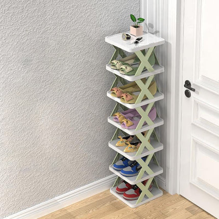 Slim Wooden Shoe Rack – Space-Saving Entryway Organizer for Small Spaces