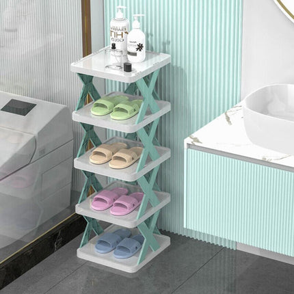 Slim Wooden Shoe Rack – Space-Saving Entryway Organizer for Small Spaces
