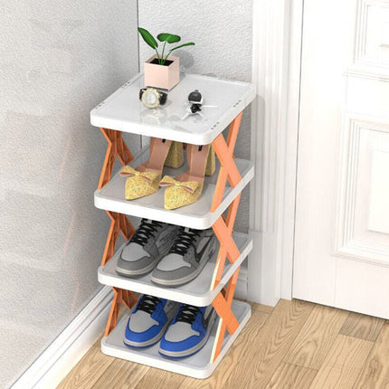 Slim Wooden Shoe Rack – Space-Saving Entryway Organizer for Small Spaces