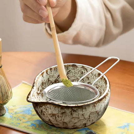 Traditional Japanese Matcha Tea Set – Complete Ceremony Kit with Bamboo Whisk, Bowl, and Accessories