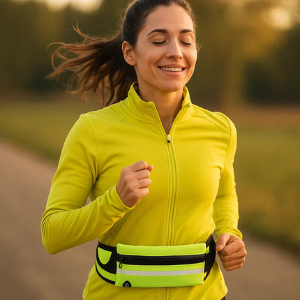 Water-Resistant Reflective Running Waist Pack – Lightweight & Adjustable for Jogging, Hiking, and Cycling