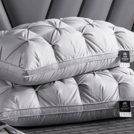 Luxury Goose Down Pillow 19" x 29" – Hypoallergenic Neck Support for Side & Back Sleepers