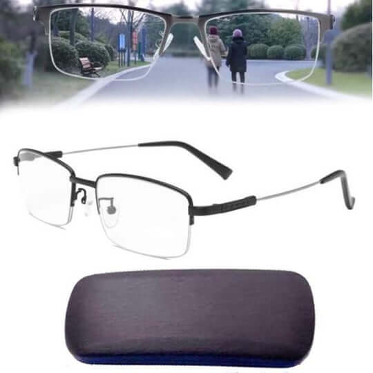 Men’s Multifocal Reading Glasses – Anti-Reflective Lenses with Case – Stylish & Comfortable