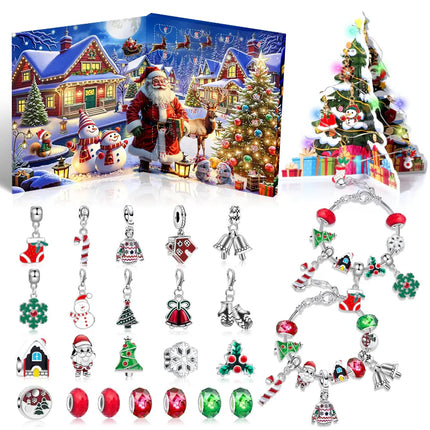 Jewelry Advent Calendar 2025 – 24 Days of Charm Bracelets & LED Surprises | Christmas Gift for Girls & Teens