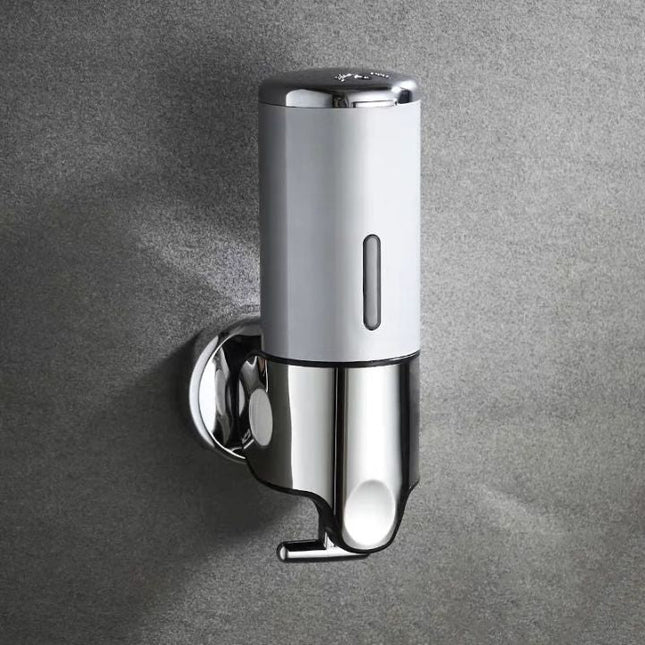 Wall-Mounted Stainless Steel Soap Dispenser – Modern Silver Bathroom Accessory