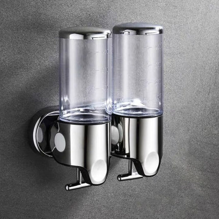 Wall-Mounted Stainless Steel Soap Dispenser – Modern Silver Bathroom Accessory
