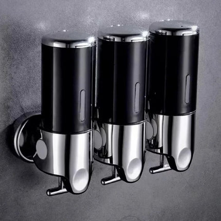 Wall-Mounted Stainless Steel Soap Dispenser – Modern Silver Bathroom Accessory