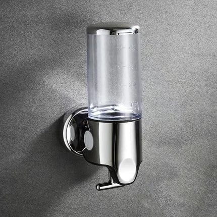 Wall-Mounted Stainless Steel Soap Dispenser – Modern Silver Bathroom Accessory