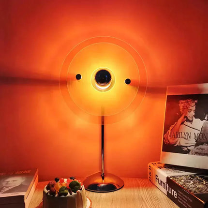 Retro LED Table Lamp with Color Changing Light – USB Powered Ambient Lighting for Home Décor