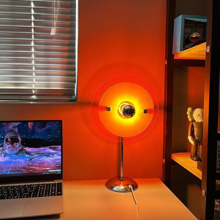 Retro LED Table Lamp with Color Changing Light – USB Powered Ambient Lighting for Home Décor