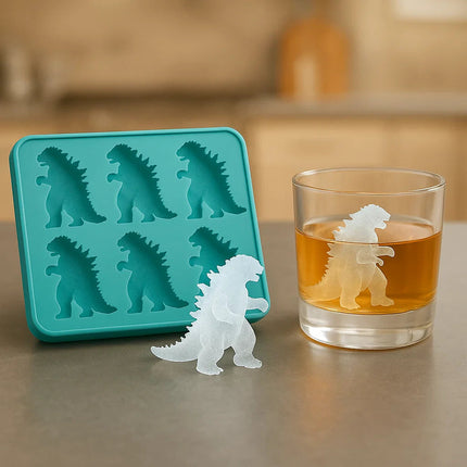 Godzilla Ice Cube Mold – Silicone Tray Makes 6 Detailed Monster-Shaped Ice Cubes