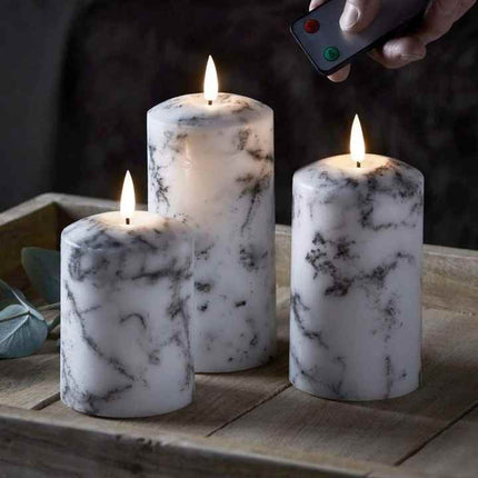 3-Piece Flameless LED Candle Set with Remote – Realistic Flickering Light for Cozy Home Décor