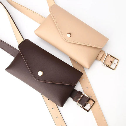 Minimalist Leather Belt Bag / Crossbody Waist Bag — Stylish & Adjustable Design