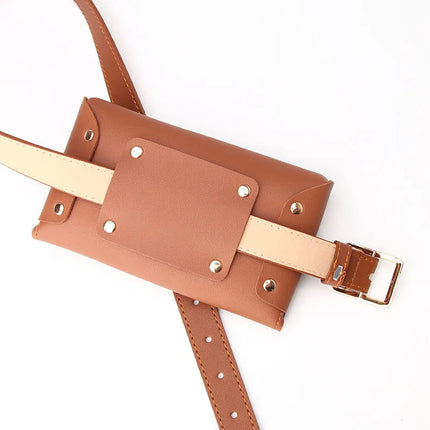 Minimalist Leather Belt Bag / Crossbody Waist Bag — Stylish & Adjustable Design