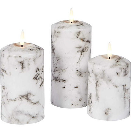 3-Piece Flameless LED Candle Set with Remote – Realistic Flickering Light for Cozy Home Décor