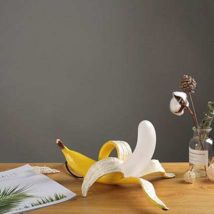 Playful Banana-Shaped Table Lamp with Gold Finish – Unique Modern Home Accent Light