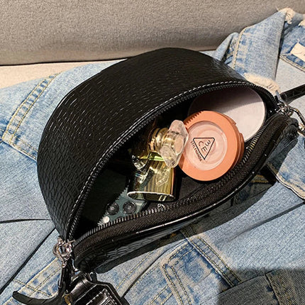 Trendy Croco Waist Bag with Double Zipper – Stylish & Functional Fanny Pack