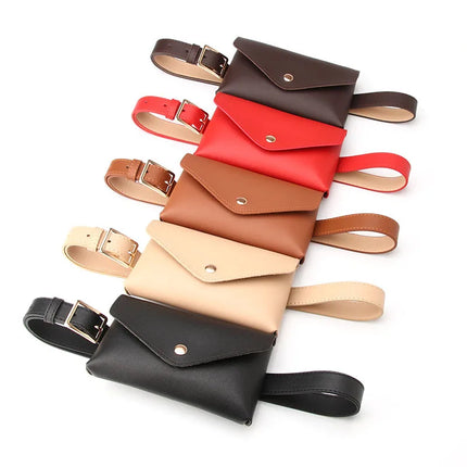 Minimalist Leather Belt Bag / Crossbody Waist Bag — Stylish & Adjustable Design
