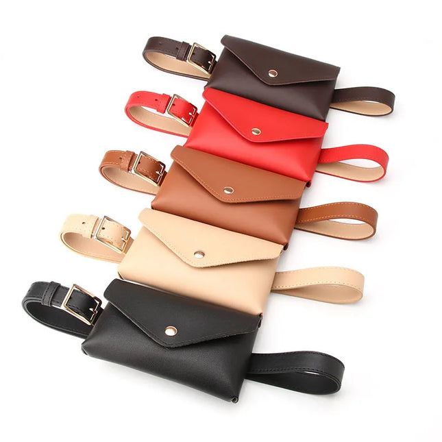 Minimalist Leather Belt Bag / Crossbody Waist Bag — Stylish & Adjustable Design