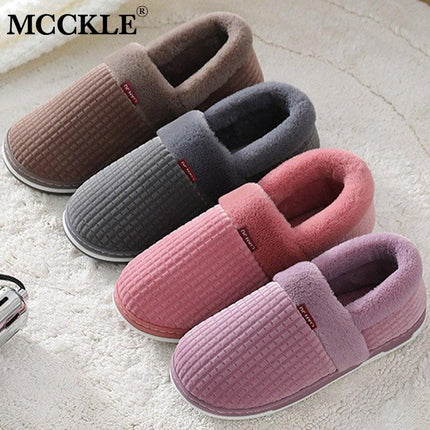 Unisex Fleece-Lined Winter Slippers – Soft Fabric, Warm Lining, Non-Slip Sole