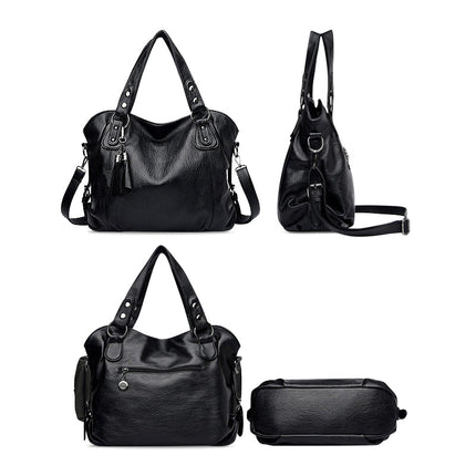 Luxury Women’s Handbag – Spacious Shoulder Bag with Tassels