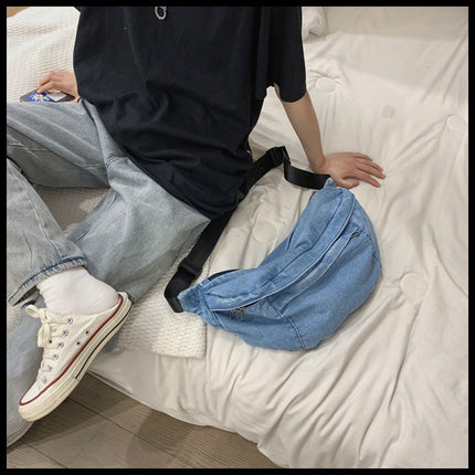 Denim Crossbody Fanny Pack – Adjustable Waist Bag for Women | Lightweight & Stylish Jean Belt Bag