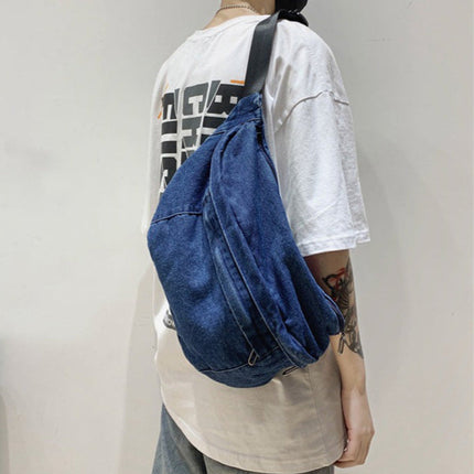 Denim Crossbody Fanny Pack – Adjustable Waist Bag for Women | Lightweight & Stylish Jean Belt Bag