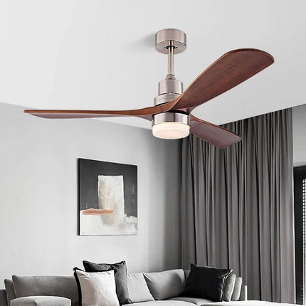 EcoLuxe 52" Ceiling Fan with LED Light & Remote – Modern Wood Blades for Year-Round Comfort