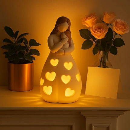 Heart of Mom LED Table Lamp – Warm Ambient Light for Cozy Home Décor Gift