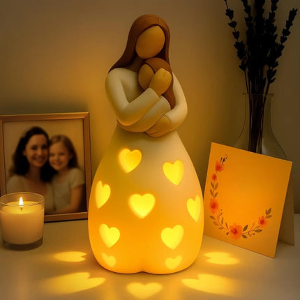 Heart of Mom LED Table Lamp – Warm Ambient Light for Cozy Home Décor Gift