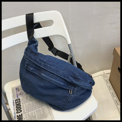 Denim Crossbody Fanny Pack – Adjustable Waist Bag for Women | Lightweight & Stylish Jean Belt Bag