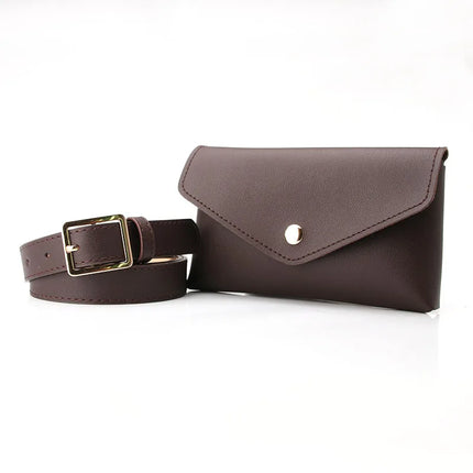 Minimalist Leather Belt Bag / Crossbody Waist Bag — Stylish & Adjustable Design