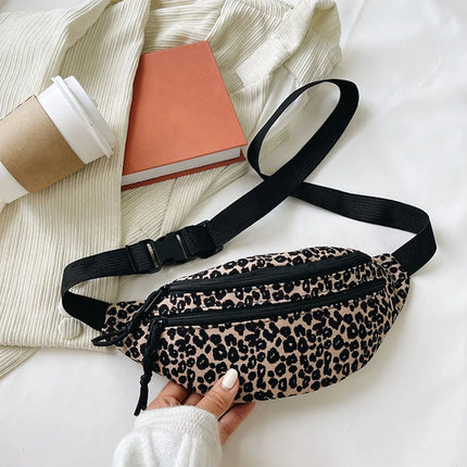 Leopard Print Crossbody Bum Bag – Adjustable Belt Bag for Women – Stylish & Versatile