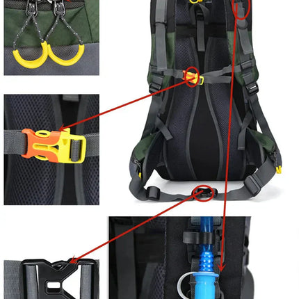 Waterproof 70L Hiking Backpack – Lightweight Outdoor Travel & Camping Rucksack