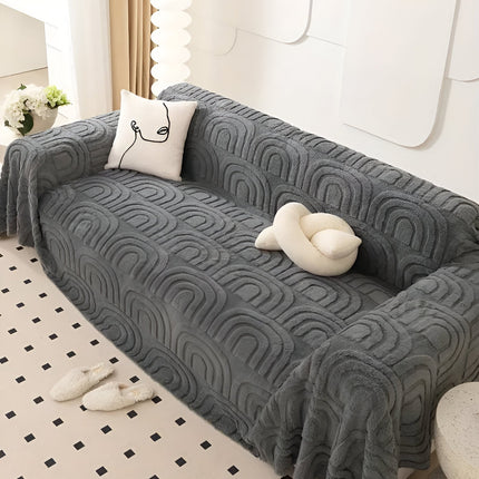 Stretch Jacquard Sofa Cover – ArchPlush Velvet Slipcover for Couches & Sectionals, Universal Fit