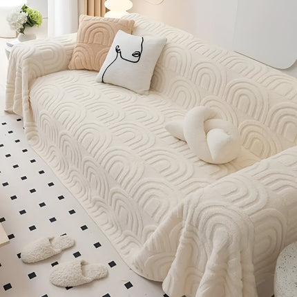 Stretch Jacquard Sofa Cover – ArchPlush Velvet Slipcover for Couches & Sectionals, Universal Fit