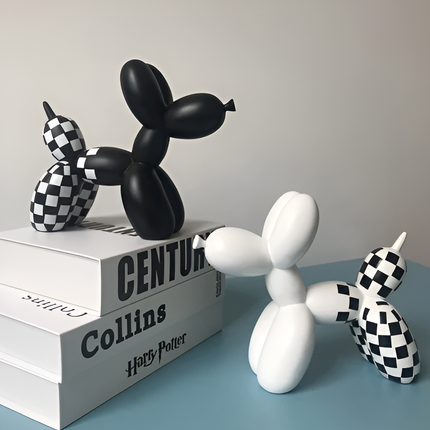 Balloon Dog Figurine 4" x 4" – Modern Resin Sculpture Home Décor for Living Room or Office