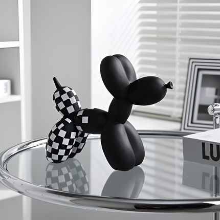 Balloon Dog Figurine 4" x 4" – Modern Resin Sculpture Home Décor for Living Room or Office
