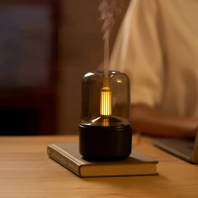 CandleGlow 3D Flame USB Humidifier & Essential Oil Diffuser – Relaxing Aromatherapy Home Decor